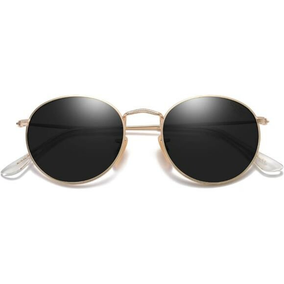 Small Round Polarized Sunglasses Retro UV400 Vintage Style for Women Men - Picture 2 of 7